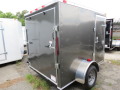 SILVER 8FT ENCLOSED TRAILER WITH REAR RAMP