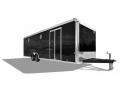 28ft  Trailers Race Trailer with Finished Interior and Upper and Lower Cabinets