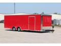Red Flat Front 28ft Race Trailer 