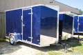 Cobalt Blue 10ft SA Cargo Trailer Blue with White Wheels