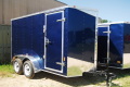 12ft Blue Cargo Trailer Wedge Front
