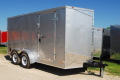 16ft T/A Trailer Silver with Ramp Door