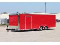 28ft Red V-Nose Spread Axles Race Trailer 