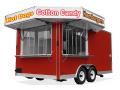 Red Marquee Style Concession Trailer 18ft