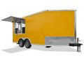 Yellow V-Nose 20ft Concession Trailer 5200# Axles 