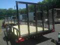 12ft Single Axle Utility Trailer-Black Frame and Wood Deck