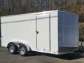 White Tandem Axle 14ft enclosed trailer