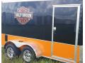 Black and Orange Two Tone 16ft Harley Motorcycle Trailer 
