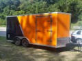 Orange/Black 16ft Motorcycle Trailer 2-5200lb Axles
