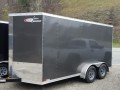 Charcoal 14ft V-Nose Motorcycle trailer