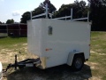 White 8ft Contractor Trailer with Single Rear Door