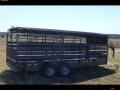 Charcoal Tarp Top 16ft Cattle Trailer