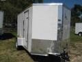 WHITE 10FT ENCLOSED CARGO TRAILER WITH V-NOSE