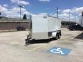 12FT WHITE ENCLOSED MOTORCYCLE TRAILER