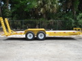 Yellow 20ft Lowboy Equipment  with Axles: 2-9,000 lb EZ Lube 8 lug
