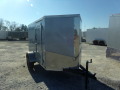 8FT V-NOSE WITH REAR RAMP DOOR WITH FLAP - SILVER