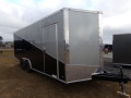 SILVER/BLACK 20FT EXTRA HEIGTH TRAILER WITH RAMP DOOR