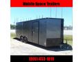 Covered Wagon Trailers 8.5x20 Char Coal  Black out ramp door Enclosed Cargo Car Hauler 