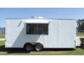 WHITE 20FT TANDEM 5200LB AXLE CONCESSION TRAILER W/FINISHED INTERIOR