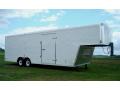 White GN 32ft Car / Racing Trailer-7000# Axles