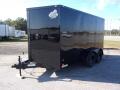 Covered Wagon Trailers 7X12 030 Black Blackout Tadem Axle SemiScrewless Enclosed Cargo Trailer 