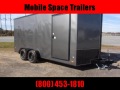  Covered Wagon Trailers 7X16 Charcoal Blackout 7' Interior Enclosed Cargo Trailer