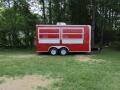 16ft Red Concession Trailer with 2 Serving Windows 