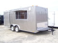 16FT PEWTER FLAT FRONT CONCESSION TRAILER