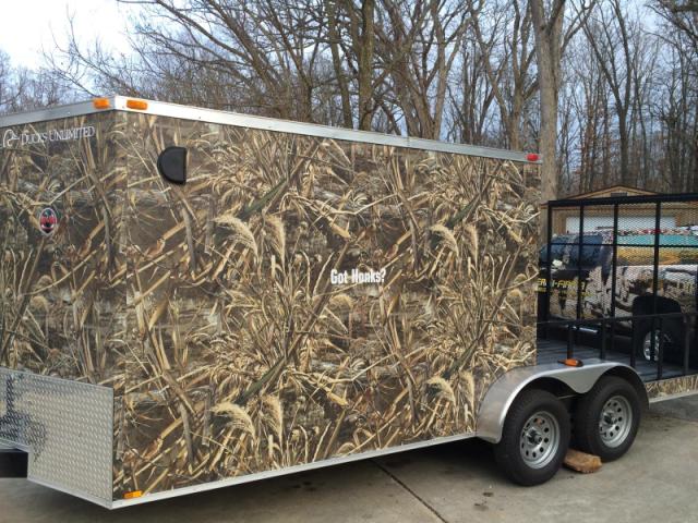 New Used Trailers Camo 7x18 Hybrid Cargo Trailer At New Used Trailers Camo 7x18 Hybrid Cargo Trailer At Trailerper