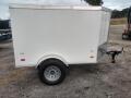 2024 White 4x6sa Enclosed Cargo Trailer