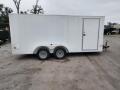 2024 White V-nose 7x12 Tandem Axle Enclosed Cargo Trailer