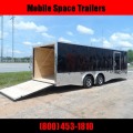 Covered Wagon Trailers 8.5x24 MCP Black Spread axles ramp door Enclosed Cargo