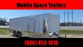 Covered Wagon Trailers 8.5x24 MCP White Spread axles ramp door Enclosed Cargo