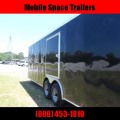 Covered Wagon Trailers 8.5x24 Black Escape Door Spread axles ramp door Enclosed Cargo 