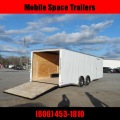 Covered Wagon Trailers 8.5x24  7ft hgt White Spread axles ramp door Enclosed Cargo Trailer