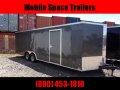 Covered Wagon Trailers 8.5x24 Charcoal ramp door Enclosed Cargo