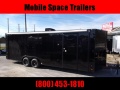Covered Wagon Trailers 8.5X24 030 V-Nose Blackout Finished Int Carhauler Car / Racing Trailer 