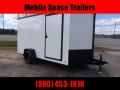 Covered Wagon Trailers 7X12SA White Black-Out PKG Enclosed Cargo Trailer 