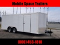 Covered Wagon Trailers 8.5X20 white Car Hauler Enclosed Cargo Trailer