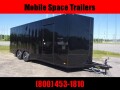 Covered Wagon Trailers 8.5x24  7ft hgt Black Bk out Spread axles ramp door Enclosed Cargo 