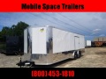 Covered Wagon Trailers 8.5x24 MCP white Spread axles ramp door Enclosed Cargo 