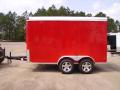 12ft Red TA Enclosed Cargo Trailer