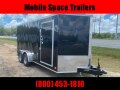  Trailer 7x16 6 3 Black W Ramp Door Enclosed Cargo screwlessTrailer