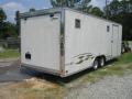 24ft Flat Front White Enclosed Race Trailer