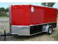 RED AND BLACK 12FT MOTORCYCLE TRAILER 