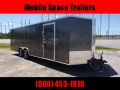 Covered Wagon Trailers 8.5x24 Charcoal ramp door Enclosed Cargo