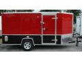 12FT RED/BLACK CARGO/MOTORCYCLE TRAILER 