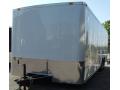 WHITE 16FT FLAT FRONT ENCLOSED CARGO
