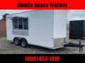 8 5x16 enclosed cargo 3x6 glass and sceen Concession Vending Concession Trailer 