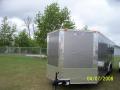 SILVER 24FT CAR HAULER WITH ESCAPE DOOR